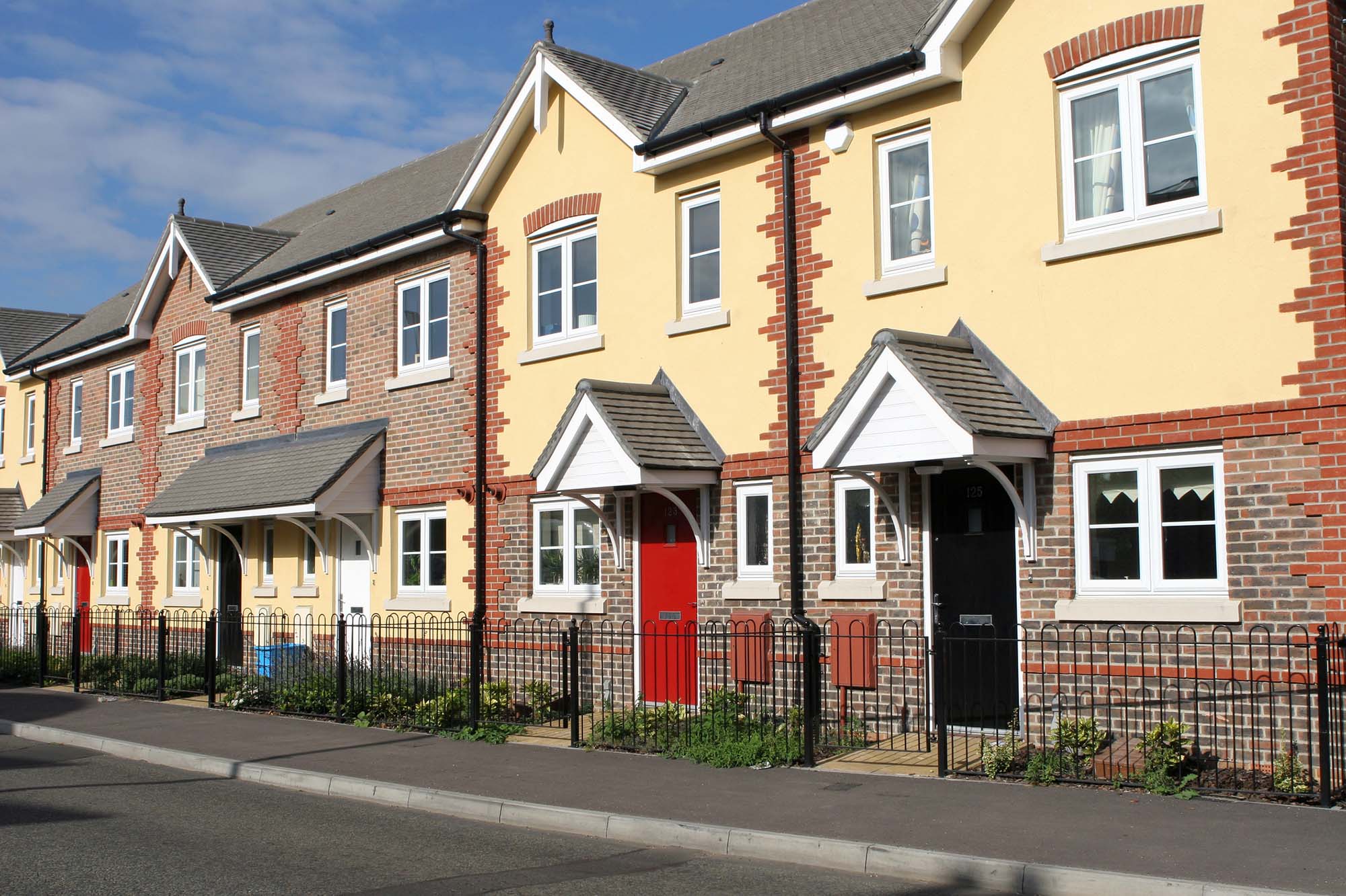 a row of neat terraced houses