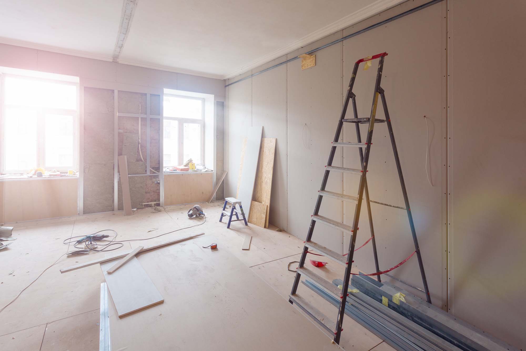 interior of apartment during construction